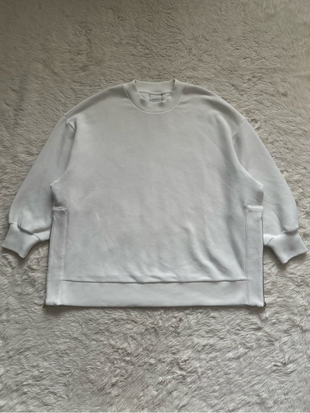 Varley Sweater Mae Boyfriend Sweat Pullover Oversized Longline Side Zip Sz 1X - Picture 4 of 15
